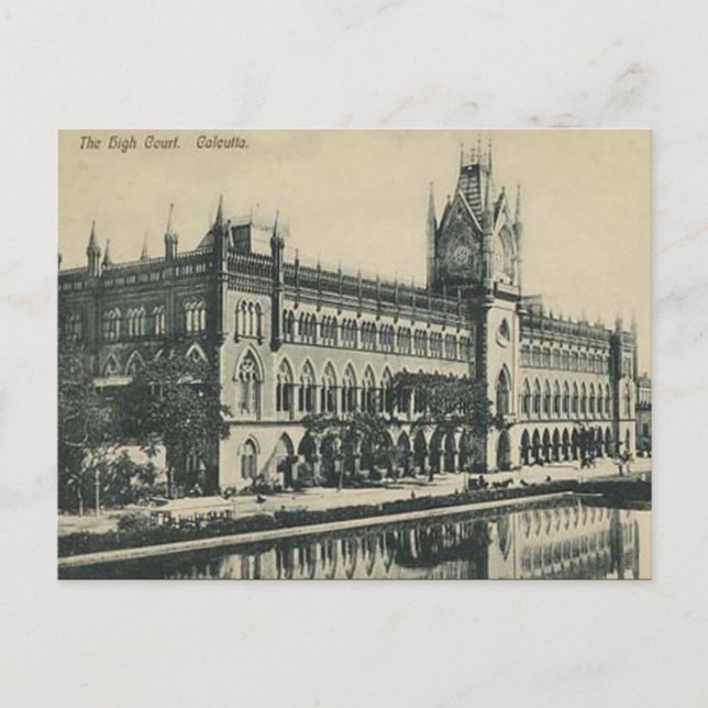 Postal antigua - Calcuta, India (Anverso)
