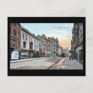 Postal antigua, calle alta, cardiff