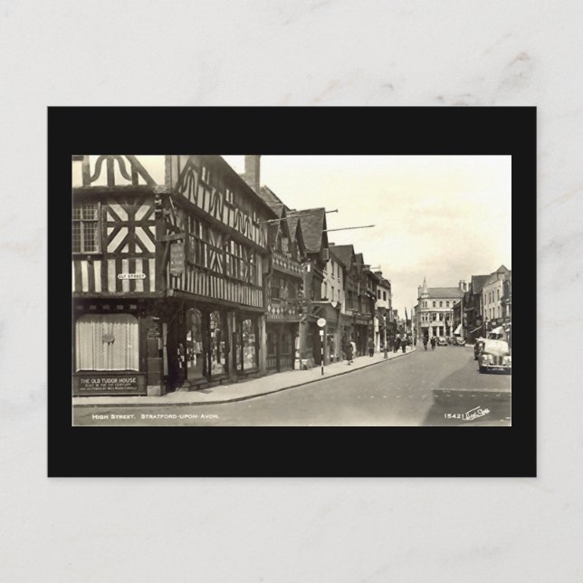 Postal antigua, calle alta, Stratford-upon-Avon (Anverso)