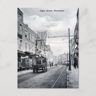 Postal antigua - Calle alta, Worcester