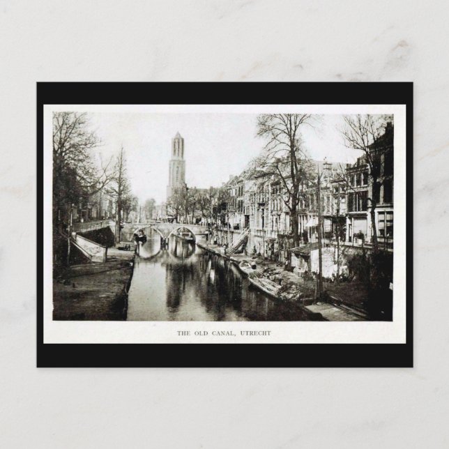 Postal antigua - Canal antiguo, Utrecht, Países Ba (Anverso)