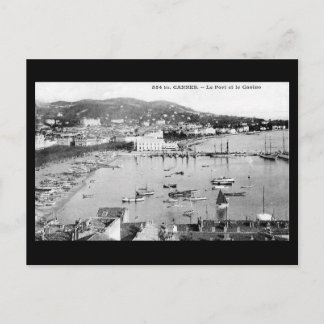 Postal antigua: Cannes, Puerto y Casino