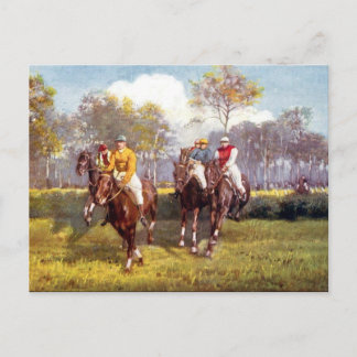 Postal antigua - Carreras de caballo
