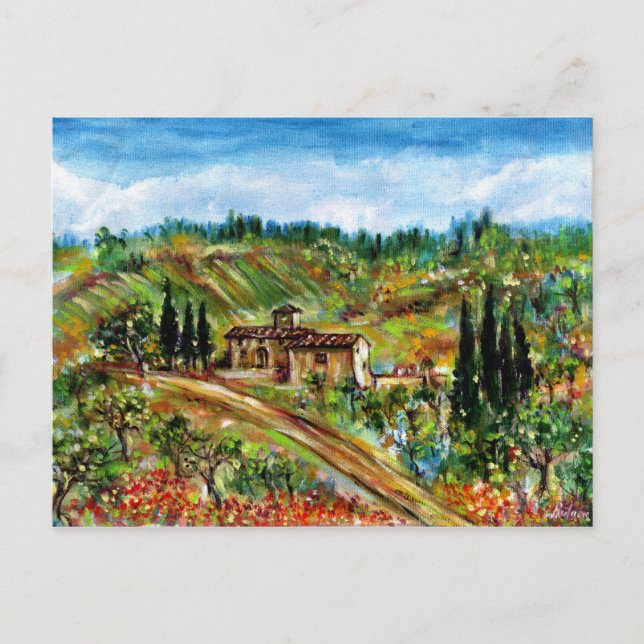 POSTAL ANTIGUA CASA DE CAMPO EN CHIANTI-TUSCANIA (Anverso)