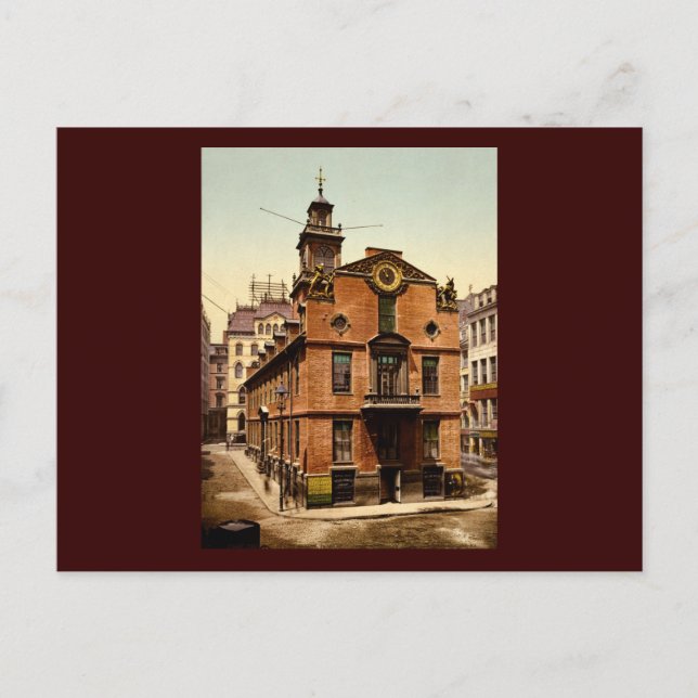 Postal Antigua Casa de Gobierno de Boston Massachusetts (Anverso)