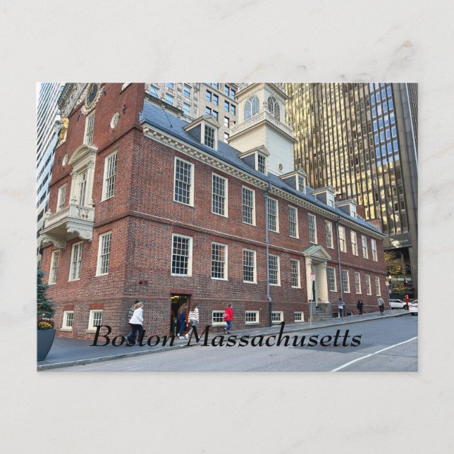 Postal Antigua Casa de Gobierno en Boston Massachusetts (Anverso)