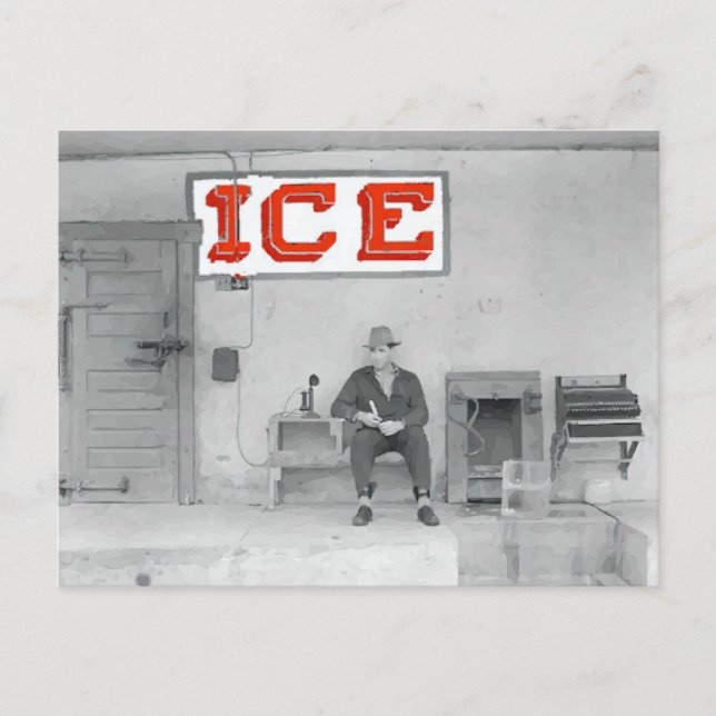 Postal Antigua Casa de Hielo, Historia 1928 (Anverso)