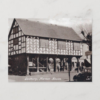 Postal antigua - Casa de mercado, Ledbury.
