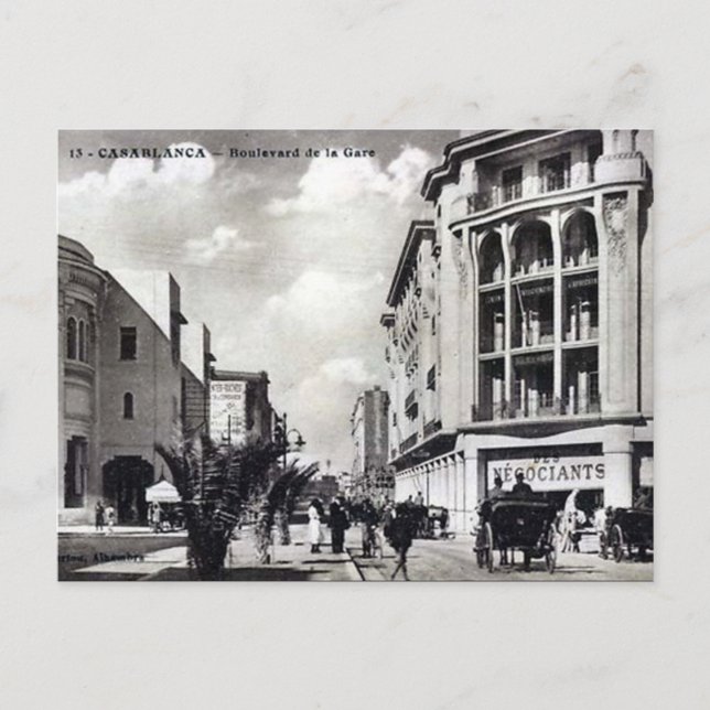 Postal antigua - Casablanca, Marruecos (Anverso)