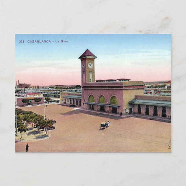 Postal antigua - Casablanca, Marruecos (Anverso)