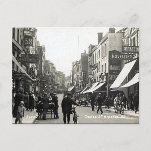 Postal antigua - Castle St, Bristol (Anverso)