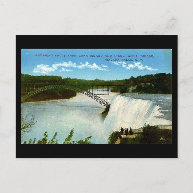 Postal antigua - Cataratas del Niágara (Anverso)