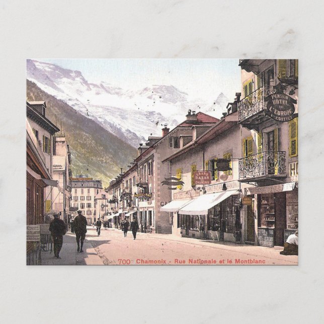 Postal antigua - Chamonix, Alta Saboya (Anverso)