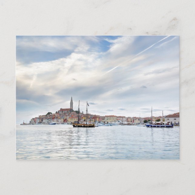 Postal Antigua ciudad de Istria de Rovinj o Rovigno en Cr (Anverso)