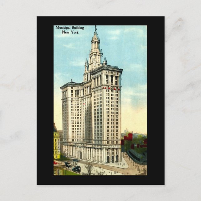 Postal antigua, ciudad de Nueva York, edificio mun (Anverso)