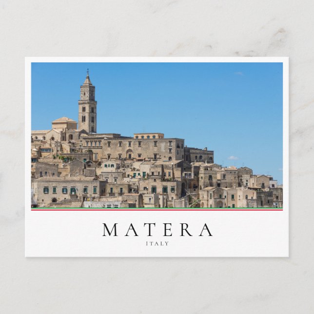 Postal Antigua ciudad de Sassi di Matera en Italia (Anverso)