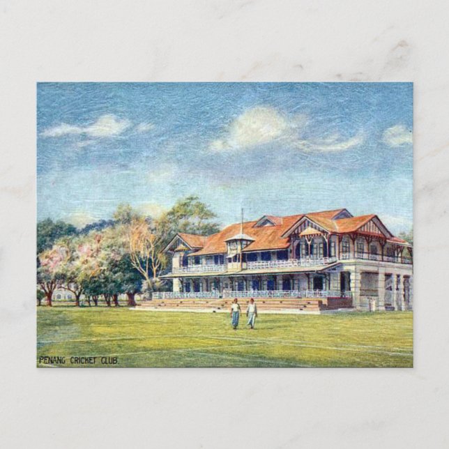 Postal antigua - Club Penang de Cricket (Anverso)