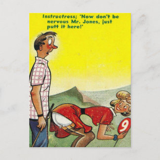 Postal antigua - Comic - Golf