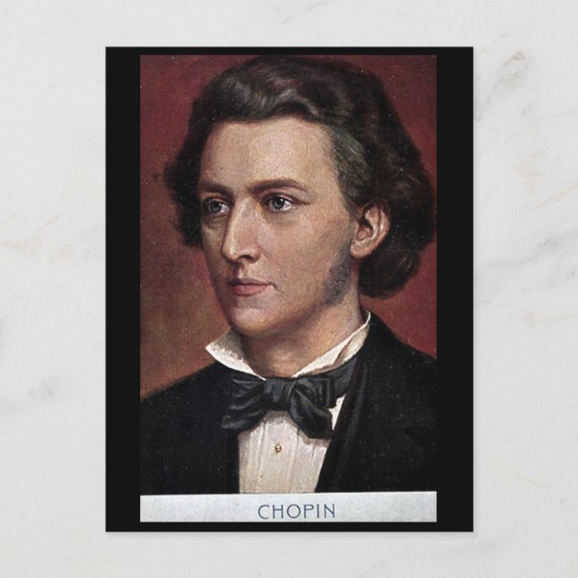 Postal antigua - Compositores - Chopin (Anverso)