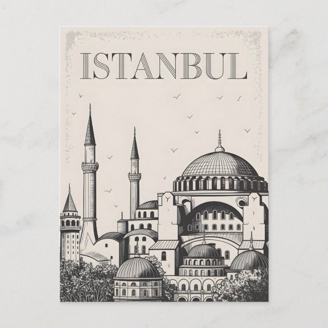 Postal Antigua cosecha de Estambul (Anverso)