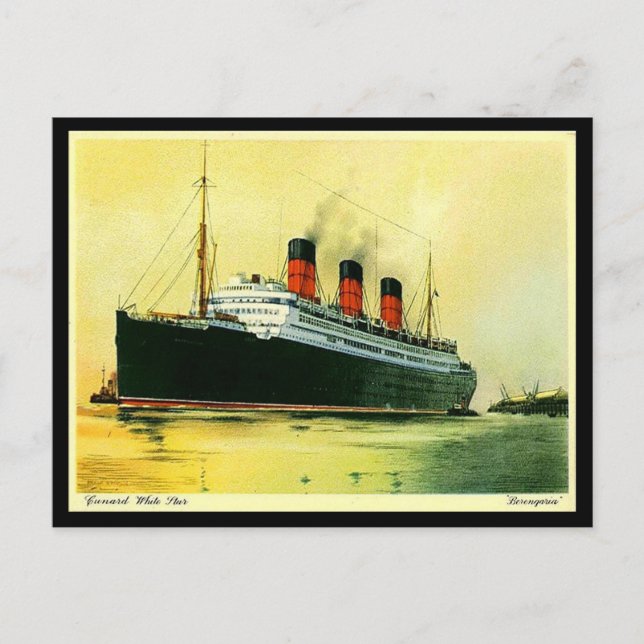 Postal antigua - Cunard Liner "Berengaria". (Anverso)