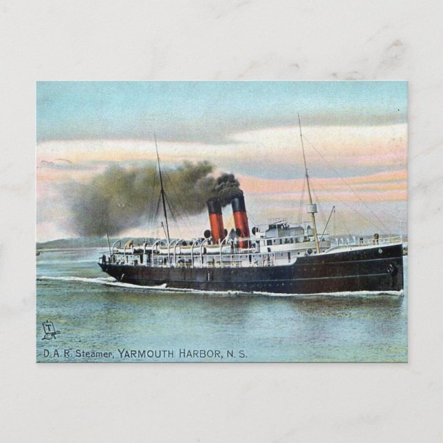 Postal antigua - DAR Steamer, Yarmouth, NS (Anverso)
