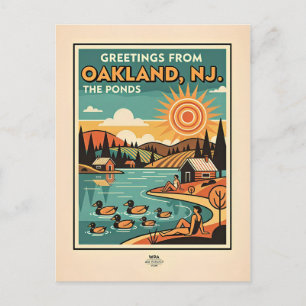 Postal antigua de Oakland NJ – Años 30