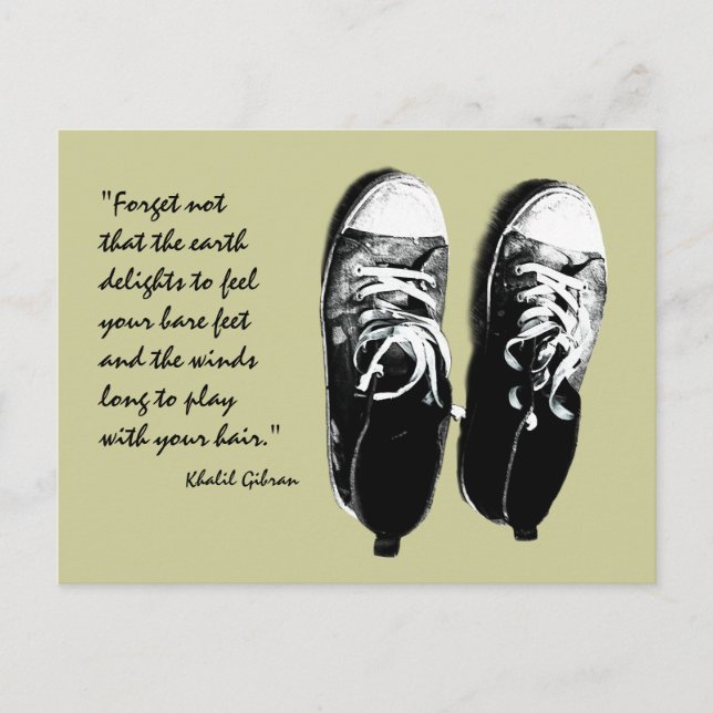 postal antigua de zapatos de correr (Anverso)