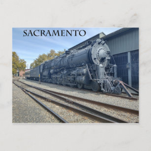 Postal antigua del motor de vapor de Sacramento