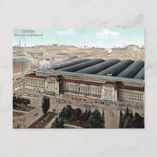 Postal antigua - Der Neue Hauptbahnhof, Leipzig