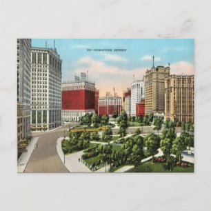 Postal antigua - Detroit, Michigan