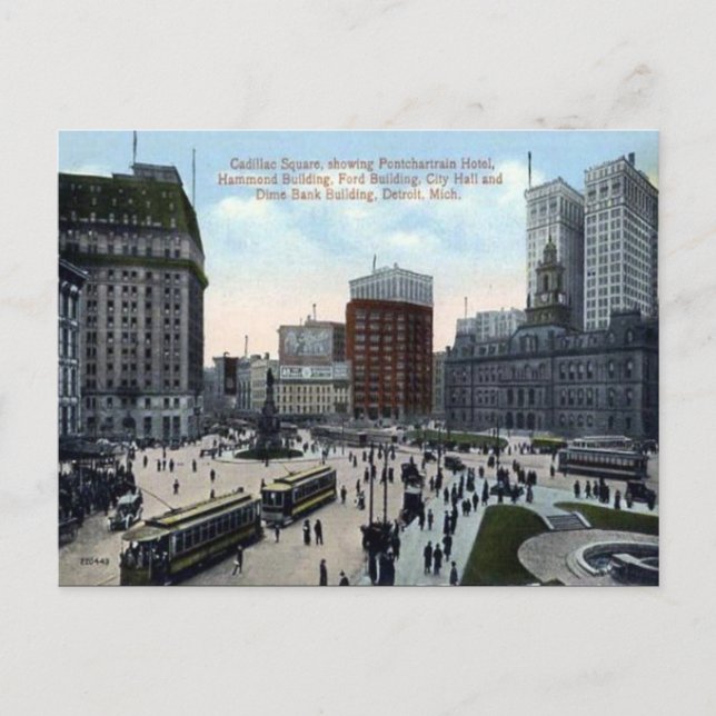 Postal antigua - Detroit, Michigan (Anverso)