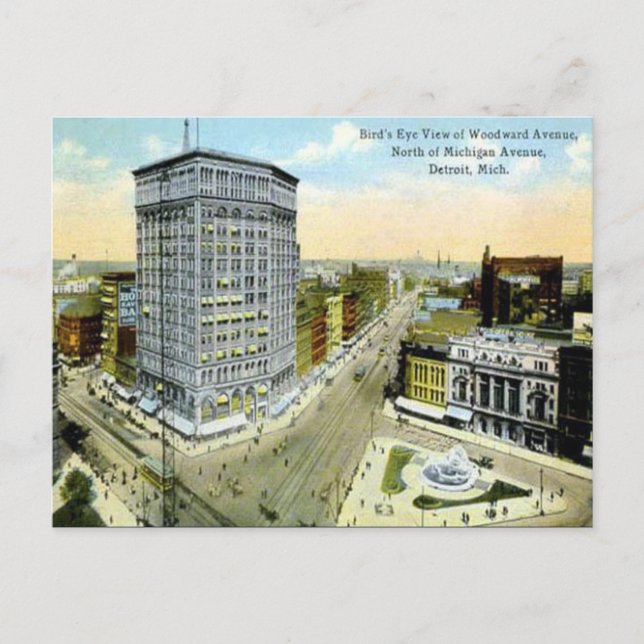 Postal antigua - Detroit, Michigan, Estados Unidos (Anverso)