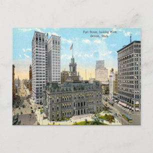 Postal antigua - Detroit, Michigan, Estados Unidos