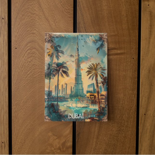 Postal Antigua Dubai Emiratos Árabes Unidos Burj Khalifa (dubai vintage burj khalifa postcard)