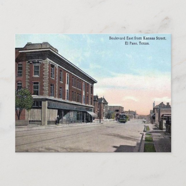Postal antigua - El Paso, Texas (Anverso)