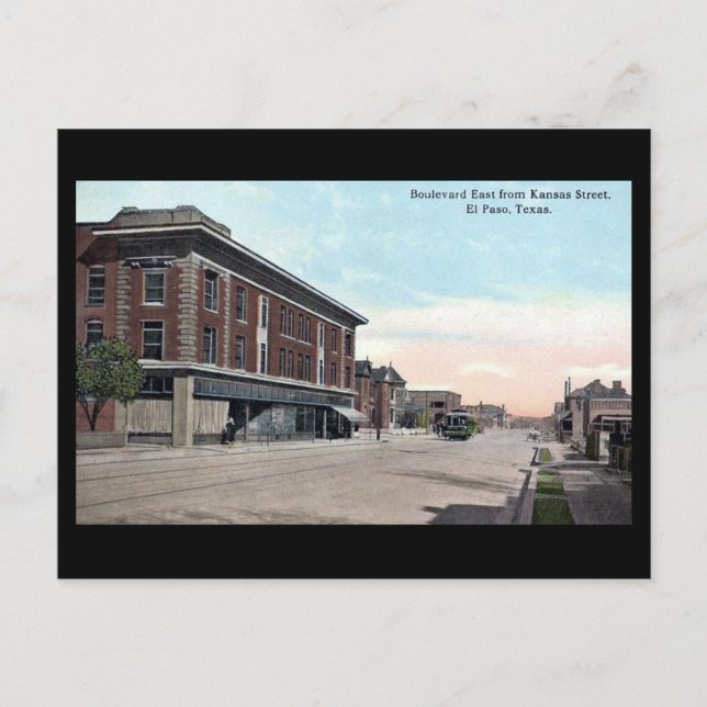 Postal antigua - El Paso, Texas (Anverso)