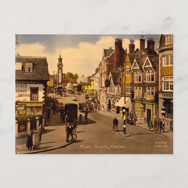 Postal antigua - Epsom, Surrey (Anverso)