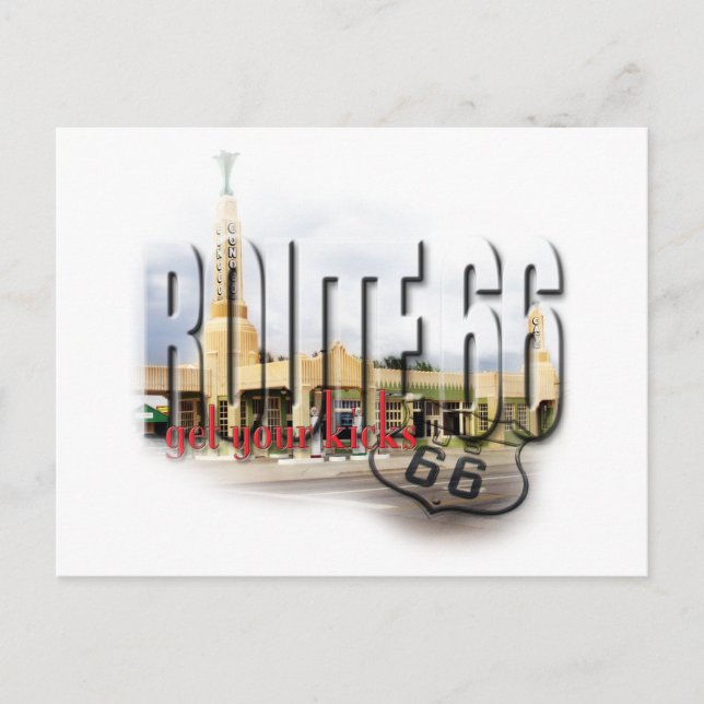 Postal Antigua Estación de Gas Conoco, Texas - Ruta 66 (Anverso)