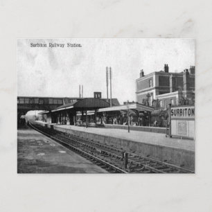 Postal antigua - Estación de Surbiton