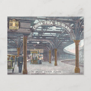 Postal antigua - Estación del puente Tay, Dundee