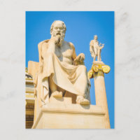 Antigua estatua de filósofo en Atenas, Grecia