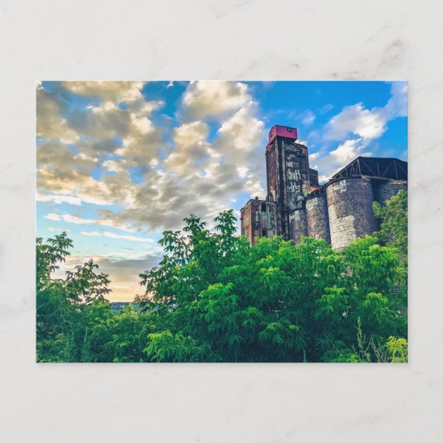 Postal Antigua fábrica de malteado en Montreal, Quebec, C (Anverso)