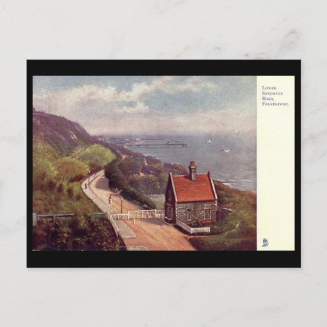 Postal antigua - Folkestone, Kent. (Anverso)