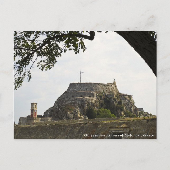 Postal Antigua Fortaleza de Corfú (Anverso)