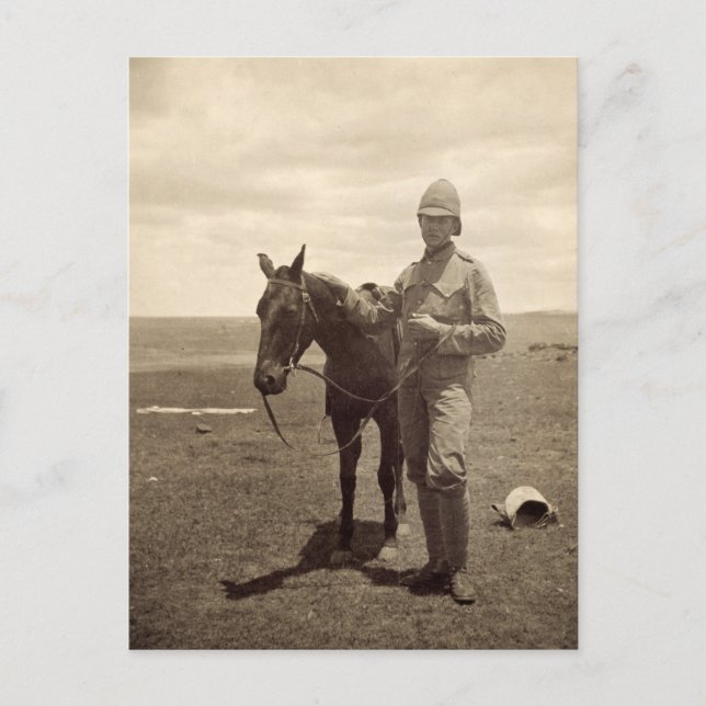 Postal Antigua foto de un soldado británico - Guerra de B (Anverso)