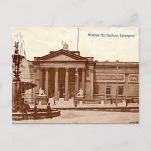 Postal antigua - Galería de arte Walker, Liverpool