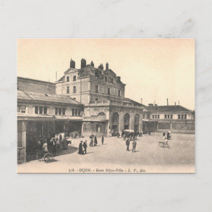 Postal antigua - Gare Dijon-Ville, Dijon, Francia