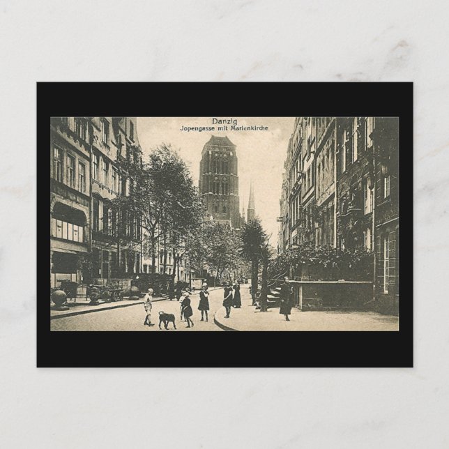 Postal antigua, Gdansk/Danzig - Jopengasse (Anverso)
