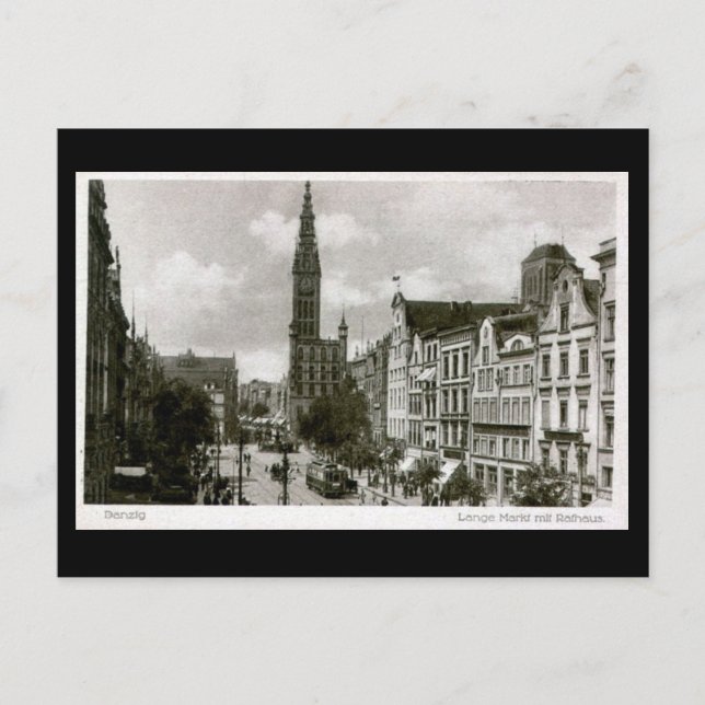Postal antigua, Gdansk/Danzig - Lange Markt (Anverso)